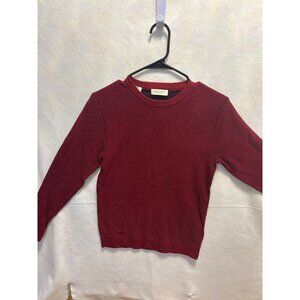 Selected Homme Red Knit Sweater S Cotton Blend Crewneck Long Sleeve Mens